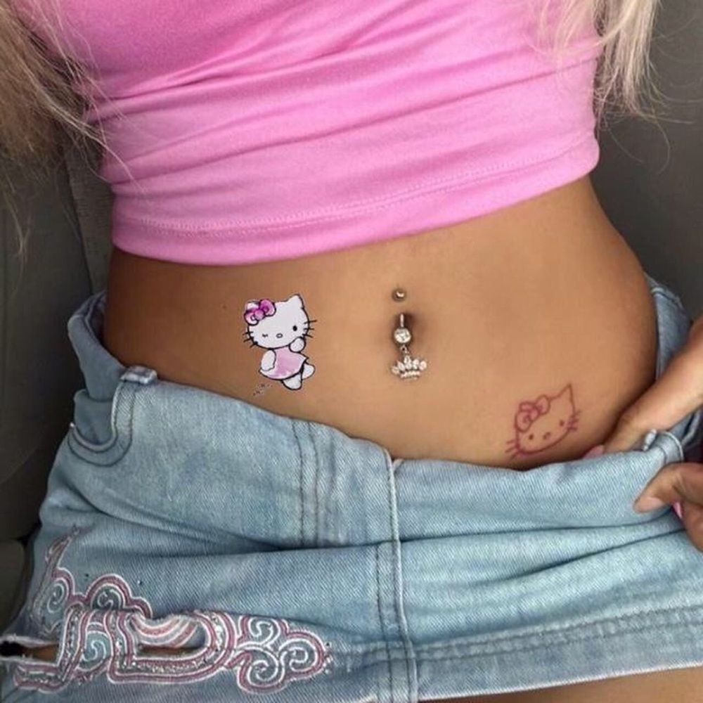 Y2k 2000s Hello kitty temporary water tattoo